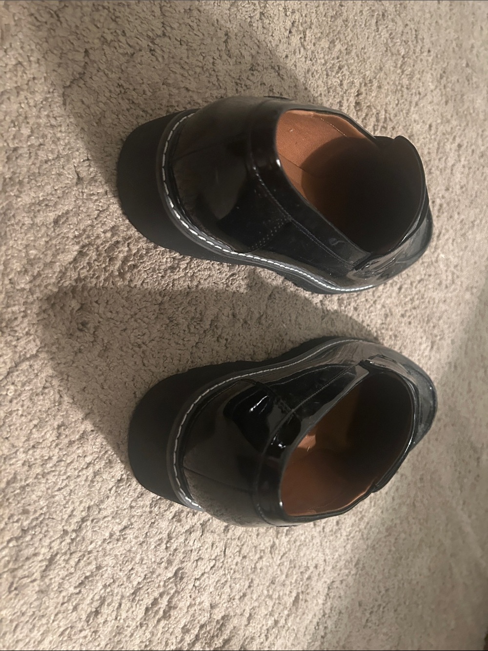 Franco Sarto Black Patent Leather Slip-On Loafers - Picture 4 of 7